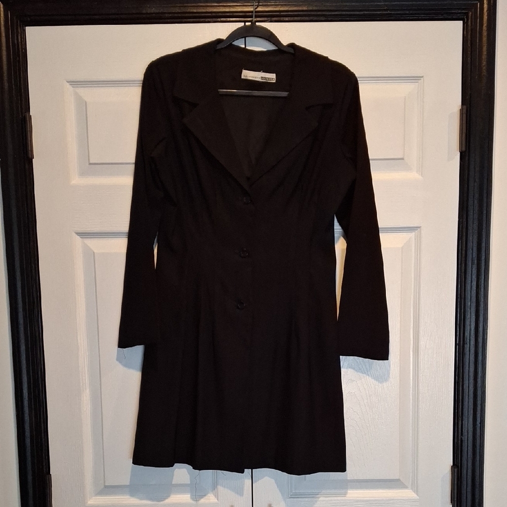 Vintage Black Button-Up Coat